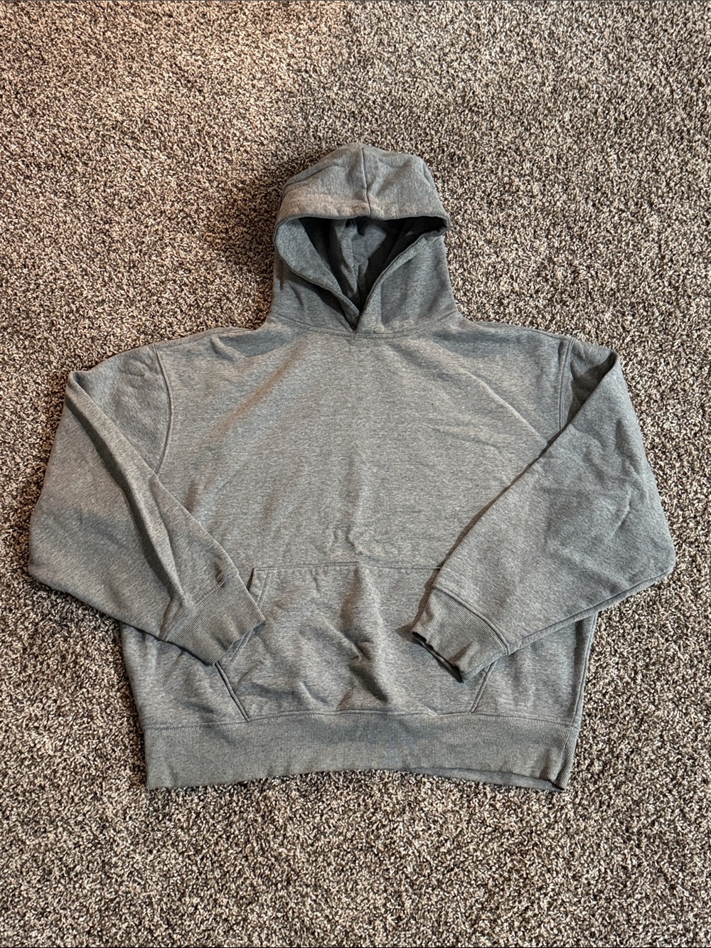 Old Navy Men's Heather Gray Hooded Pullover Sweatshirt